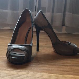 L. A. M. B. grey pumps